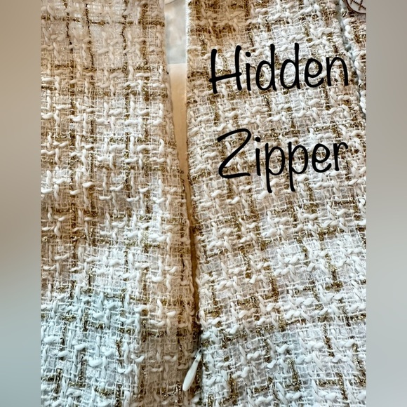 Di Di Classic Women’s Tweed Style Double-Button Front Sailor Shorts Beige ~New~ - Picture 6 of 12